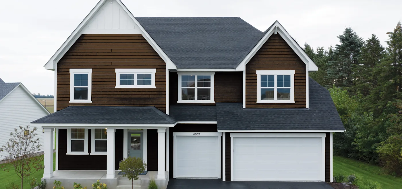 LP ExpertFinish Colors On Real Homes in Weathered Walnut