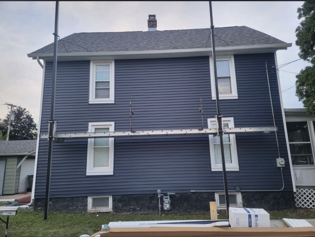 Home eave with new fascia, soffit and trim